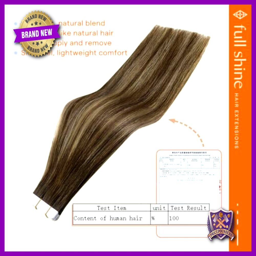 Real Human Hair Tape In Extensions 18 Inch 50 Gram Seamless - Picture 3 of 6
